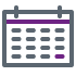 Icon illustration of a calendar for investment planning